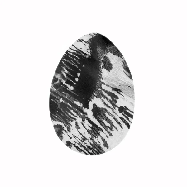 Pisanka - monochromatyczne czarno-białe akwarele izolowane na białym. — Zdjęcie stockowe