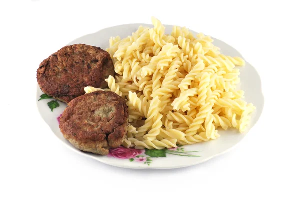 Bir garnitür ile hamburger