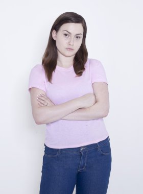 çekici üzgün kız