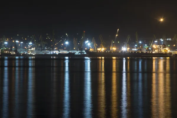 Porto noturno — Fotografia de Stock
