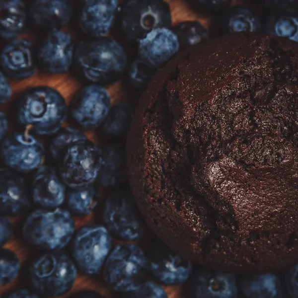 Muffin und Blaubeere — Stockfoto