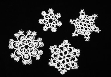 Tatted snowflakes clipart
