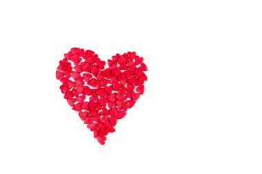 Kırmızı kalpli sevgililer günü geçmişi. Boşluğu kopyala. 