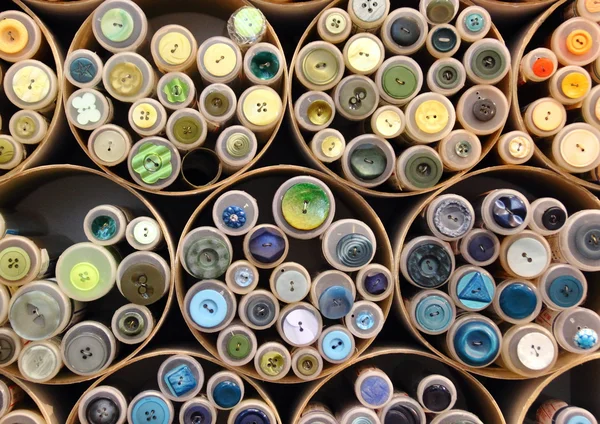 Colección de botones aislados en tubos separados Imágenes De Stock Sin Royalties Gratis