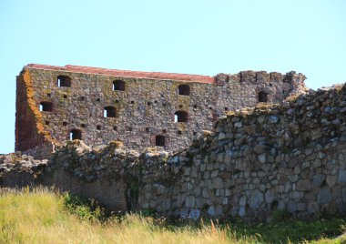 bornholm adlı hammershus Kalesi harabe içinde