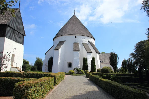 Gammel rundkirke på Bornholm Danmark - Stock-foto