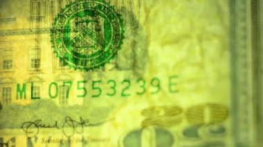 İzin için ABD 'nin yirmi dolarlık banknotlarının kimlik doğrulaması.
