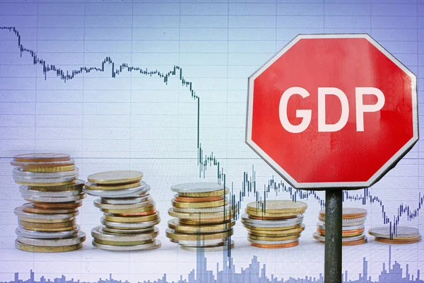 Gdp 그래프와 — 스톡 사진