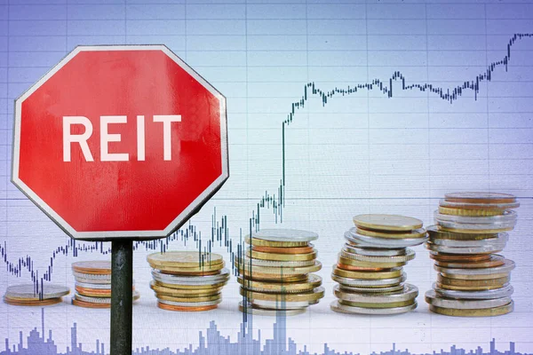 Reit Sign Economy Background Graph Coins Stock Kép