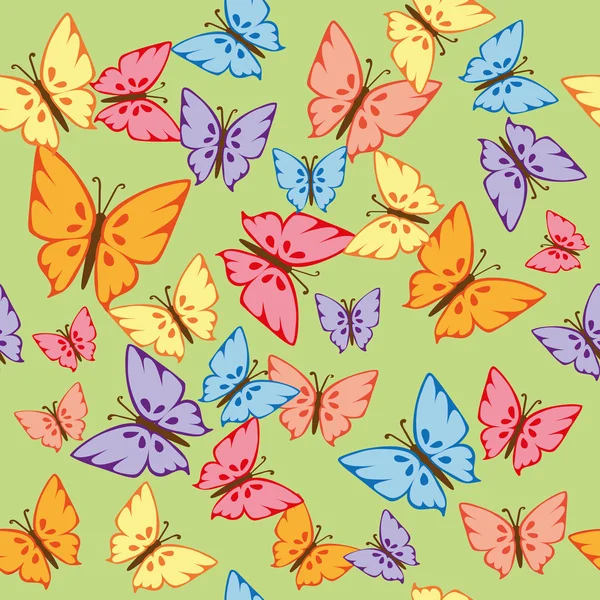 Бабочки бесшовная текстура — стоковый вектор