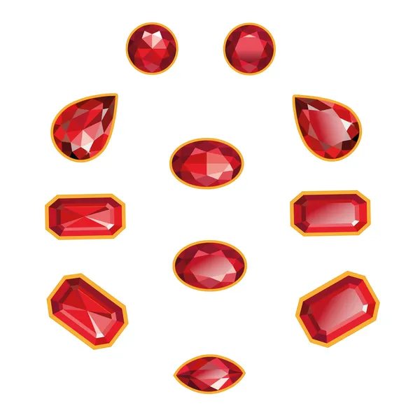 Ruby set — Stock vektor