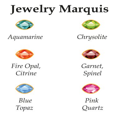 Takı marquis izole nesneleri