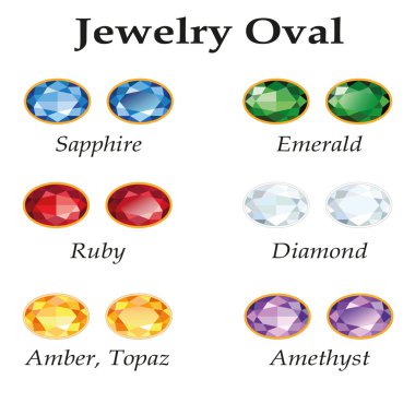Takı oval. izole nesneleri