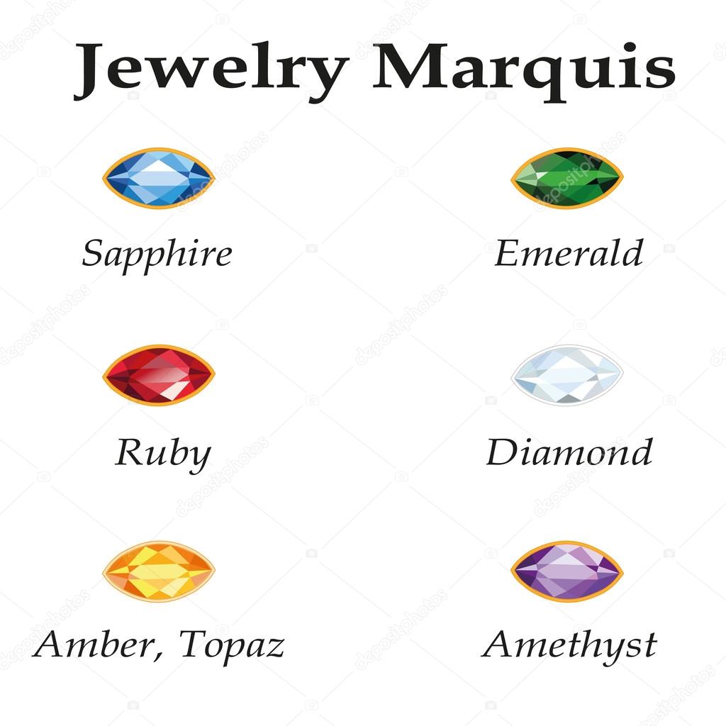 Jewelry Marquis. Isolated Objects