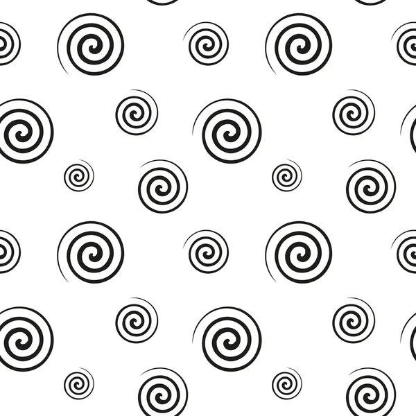 Spiralförmig monochrom nahtlose Textur — Stockvektor
