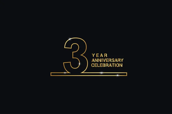Years Anniversary Celebration Logotypes Anniversary Logo Golden Spark Light White — Stockvector