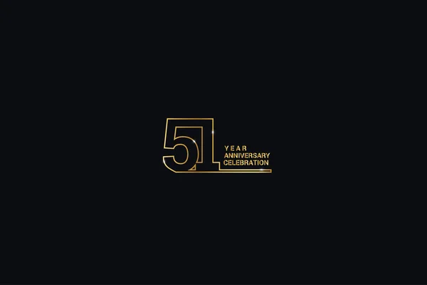 Years Anniversary Celebration Logotype Anniversary Logo Golden Spark Light White — Stock vektor