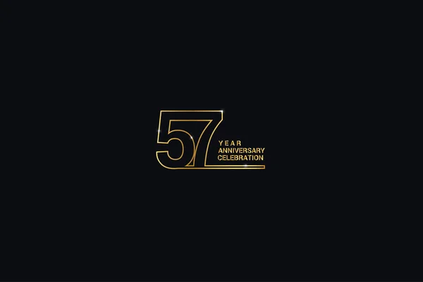 Years Anniversary Celebration Logotype Anniversary Logo Golden Spark Light White — Stock vektor