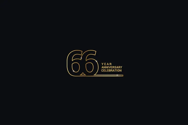 Yıl Dönümü Kutlaması Logosu Siyah Arkaplanda Izole Edilmiş Altın Kıvılcım — Stok Vektör
