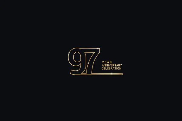 Years Anniversary Celebration Logotypes Anniversary Logo Golden Spark Light White — Διανυσματικό Αρχείο