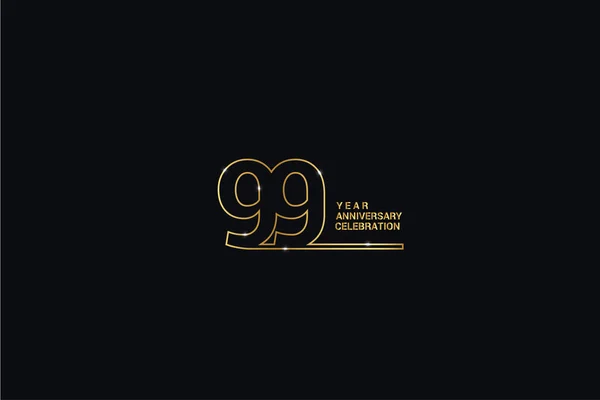 Years Anniversary Celebration Logotypes Anniversary Logo Golden Spark Light White — Stok Vektör