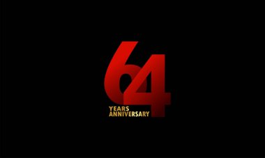  64 years anniversary celebration logotype. anniversary logo