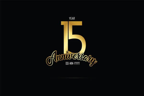 Years Anniversary Celebration Logotype Anniversary Logo Golden Spark Light White — Wektor stockowy