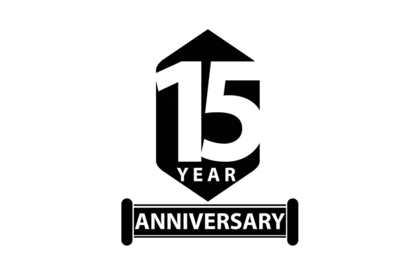 Years Anniversary Minimalist Logo Jubilee Greeting Card Invitation — Stockvector