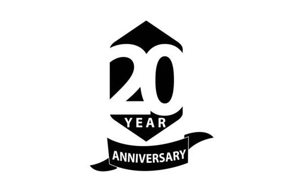 Years Anniversary Minimalist Logo Jubilee Greeting Card Invitation —  Vetores de Stock