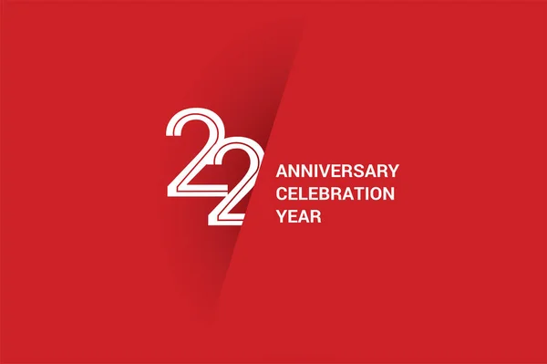 Χρόνια Επέτειο Μινιμαλιστικό Λογότυπο Ιωβηλαίο Ευχετήρια Κάρτα Πρόσκληση Γενεθλίων — Διανυσματικό Αρχείο