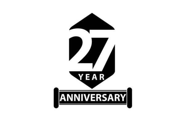 Years Anniversary Minimalist Logo Jubilee Greeting Card Invitation — Image vectorielle