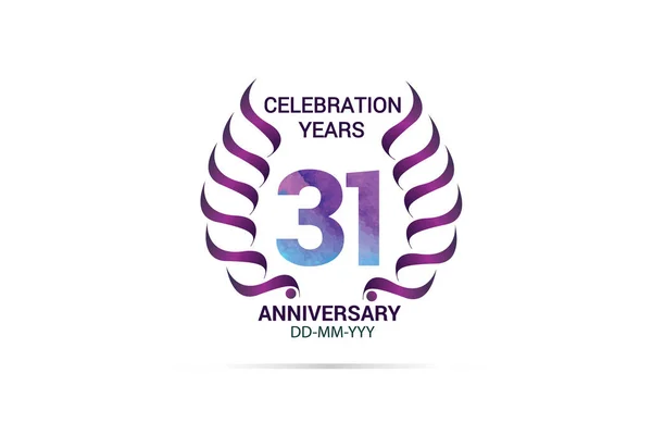 Years Anniversary Minimalist Logo Jubilee Greeting Card Invitation — Stock Vector