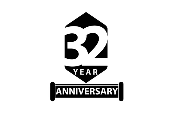 Years Anniversary Minimalist Logo Jubilee Greeting Card Invitation — Image vectorielle