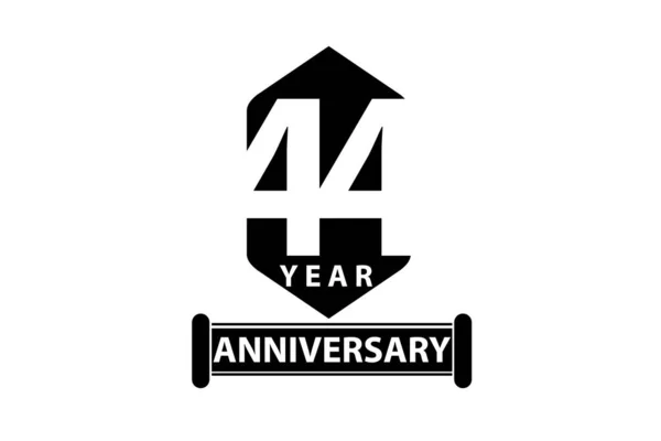Years Anniversary Minimalist Logo Jubilee Greeting Card Invitation — Vector de stock