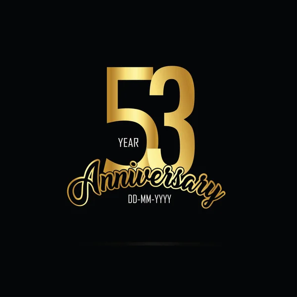 Years Anniversary Celebration Logotype Anniversary Logo Golden Spark Light White — Vetor de Stock