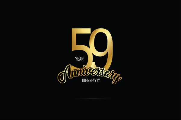 Years Anniversary Celebration Logotype Anniversary Logo Golden Spark Light White — Archivo Imágenes Vectoriales