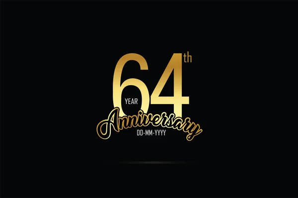 Years Anniversary Celebration Logotype Anniversary Logo Golden Spark Light White — Stock Vector