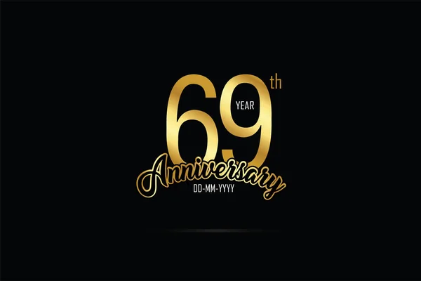 Years Anniversary Celebration Logotype Anniversary Logo Golden Spark Light White — Archivo Imágenes Vectoriales