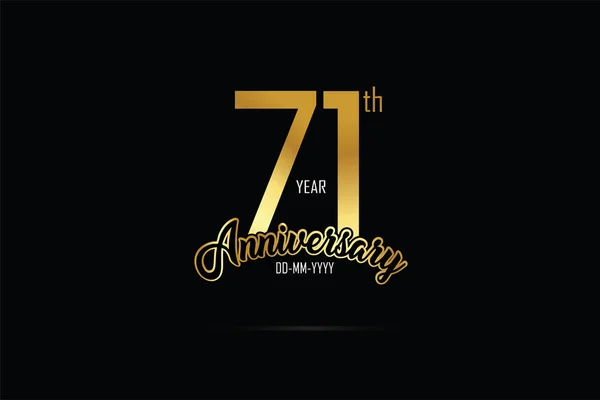 Years Anniversary Celebration Logotype Anniversary Logo Golden Spark Light White — Stock Vector