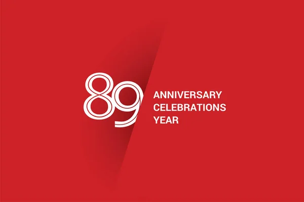Years Anniversary Minimalist Logo Jubilee Greeting Card Birthday Invitation — Vetor de Stock