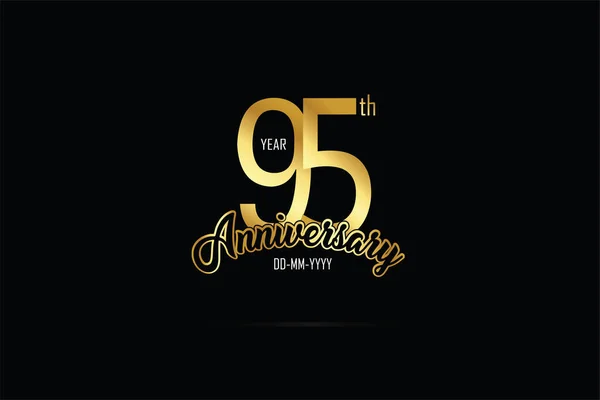 Years Anniversary Celebration Logotype Anniversary Logo Golden Spark Light White — Wektor stockowy