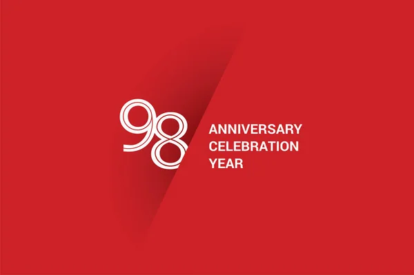Years Anniversary Minimalist Logo Jubilee Greeting Card Birthday Invitation — ストックベクタ
