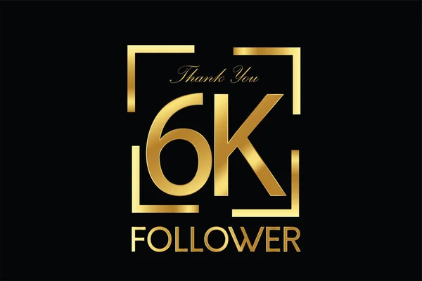 6000 Followers Thankyou Anniversary Celebration Logotype Anniversary Logo — ストックベクタ