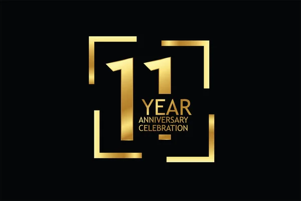 Years Anniversary Celebration Logotype Anniversary Logo Isolated Black Background Vector — Stockvektor