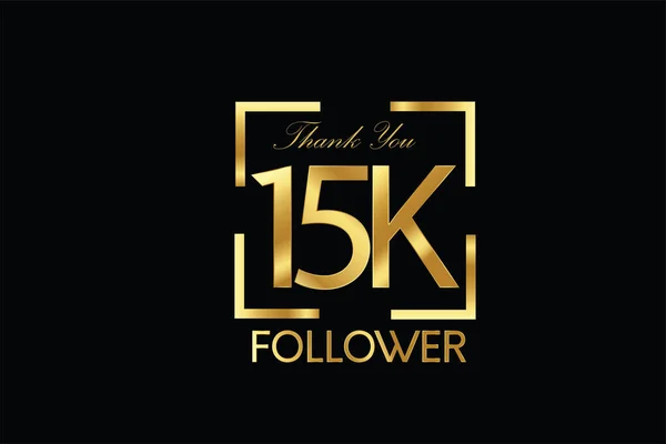 15K 000 Followers Thankyou Anniversary Celebration Logotype Anniversary Logo — Image vectorielle