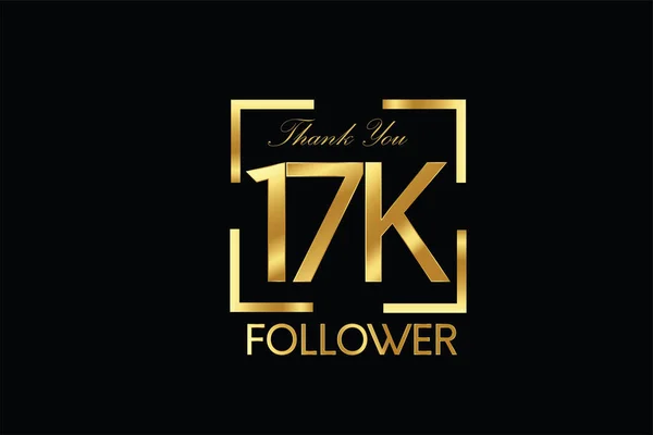 17K 000 Followers Thankyou Anniversary Celebration Logotype Anniversary Logo — Stockový vektor