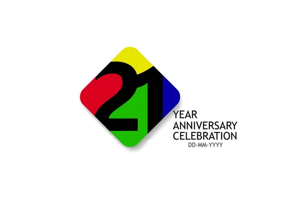 Years Anniversary Minimalist Logo Years Jubilee Greeting Card Invitation — Stock Vector