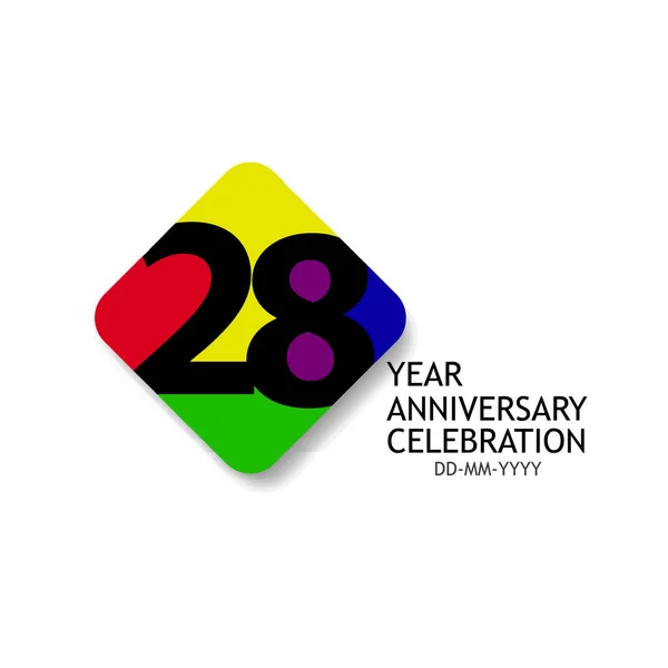 Years Anniversary Minimalist Logo Years Jubilee Greeting Card Invitation — Stock vektor