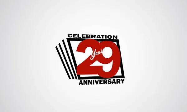 Years Anniversary Celebration Book Design Style Black Red Color Event — Archivo Imágenes Vectoriales