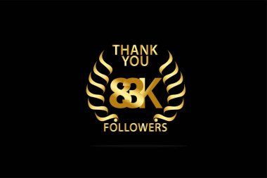 83K, 83.000  Followers Thankyou anniversary celebration logotype. anniversary logo 